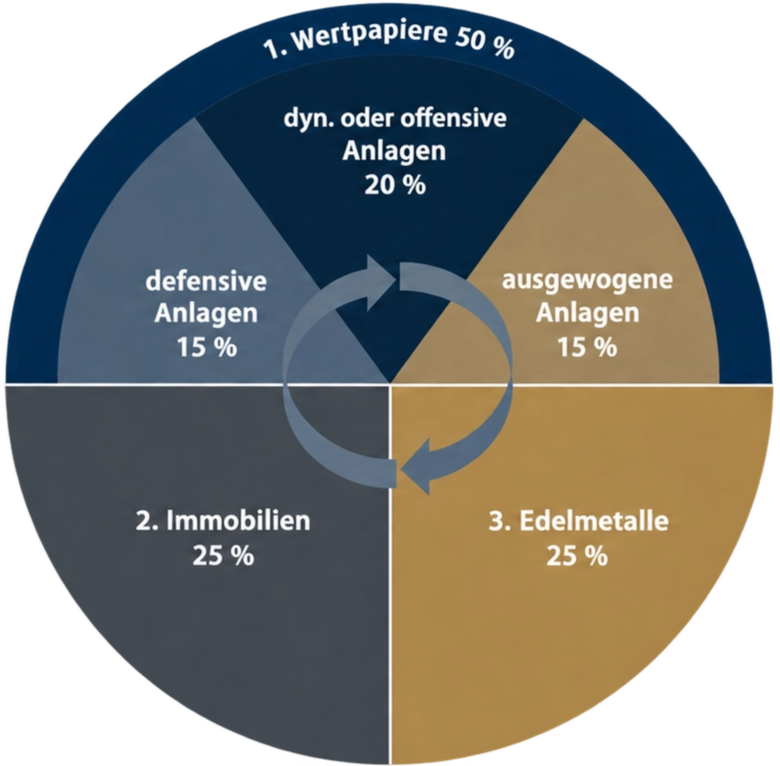Vermögensaufteilung nach der Fünf-Speichen-Regel